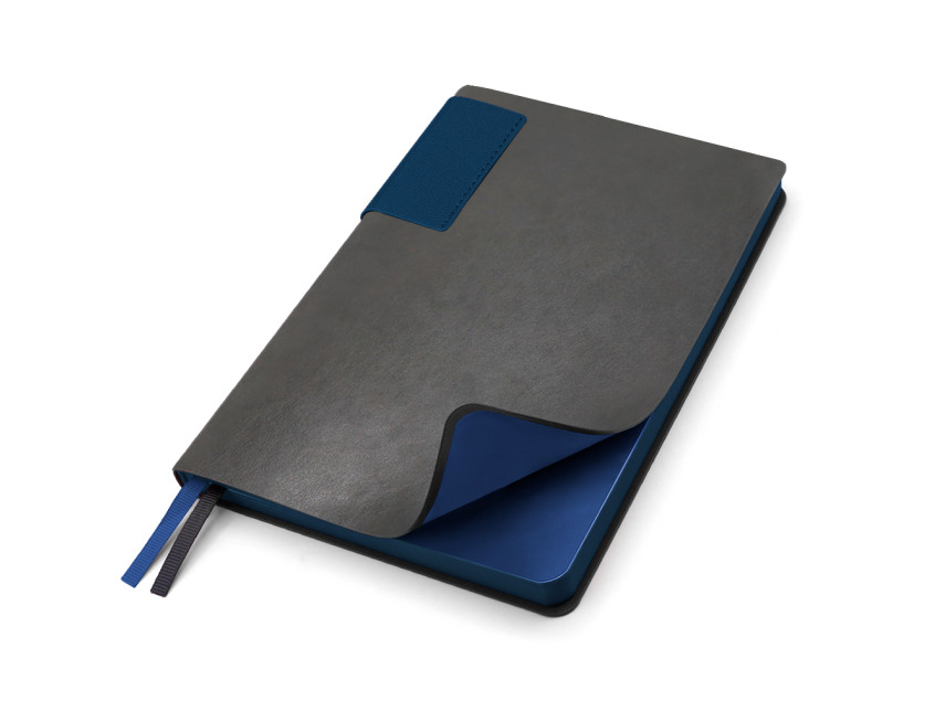 Ежедневник A5 недатированный Molfetta в мягком переплёте, серо-синий