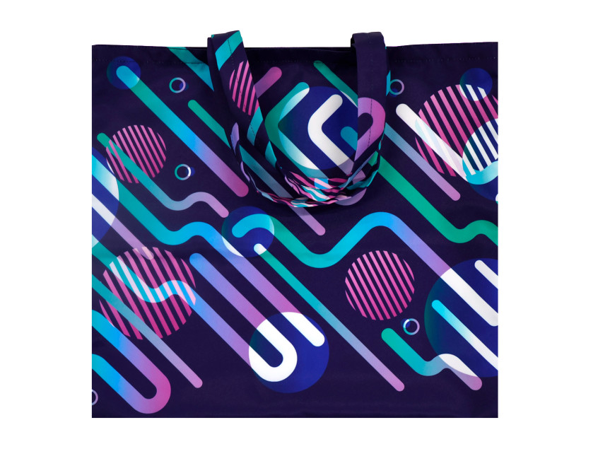 Сумка для покупок Бэгис с полноцветной печатью, длина ручек 50 см