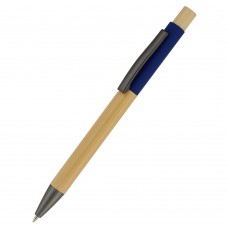 Ручка "Авалон" с корпусом из бамбука, темно-синий