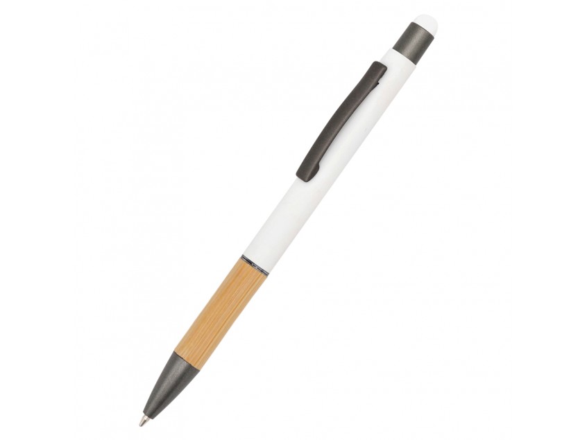 Ручка металлическая Сайрис софт-тач, белая