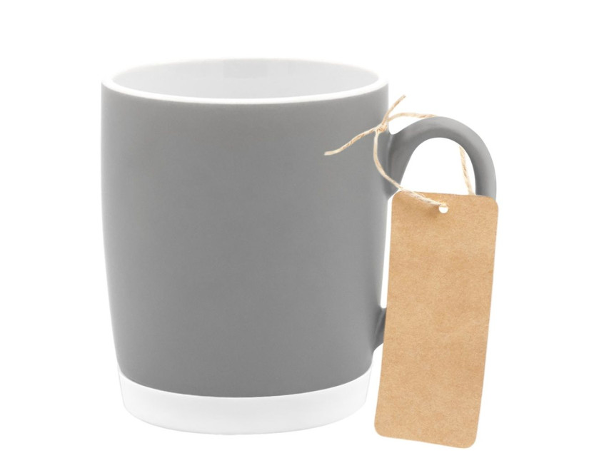 Кружка Make Me To Go, серая/белая с биркой