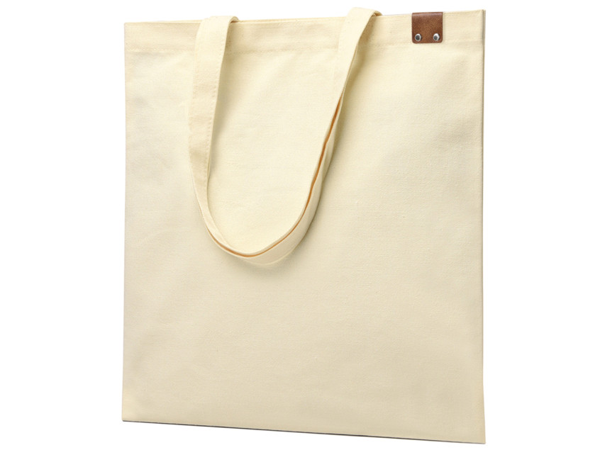 Сумка для покупок IVORY 325 г/м² с PU нашивкой, коричневый