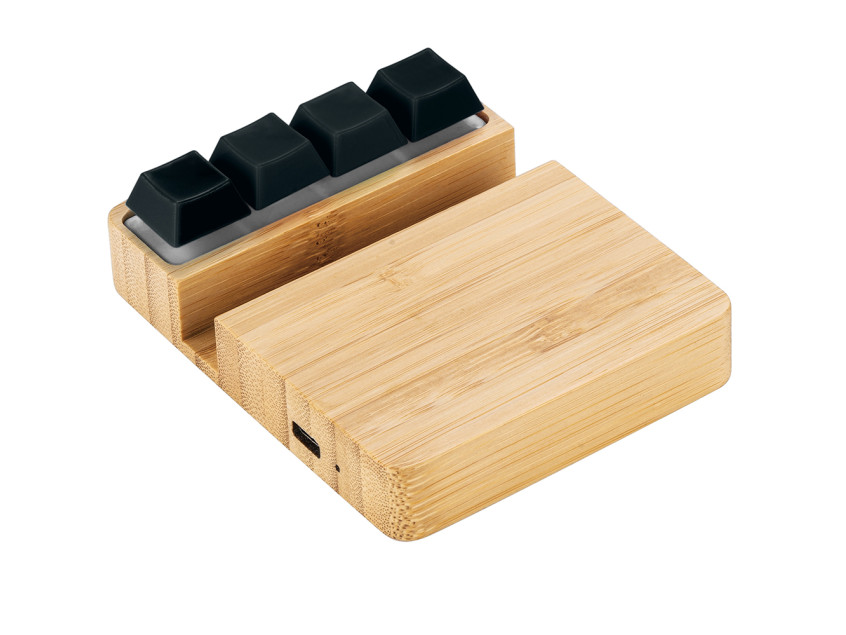 Беспроводное зарядное устройство ClickPad (10W) в виде подставки для телефона, с клавишами анти-стресс, черный