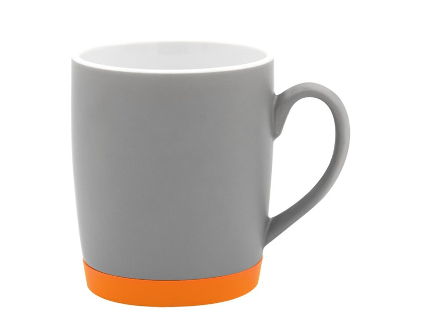 Кружка Make Me To Go, серая/оранжевая
