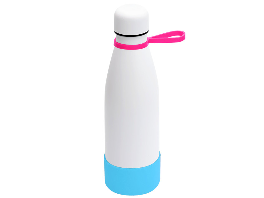 Термобутылка герметичная вакуумная Olivia To Go, белый/розовый/бирюзовый