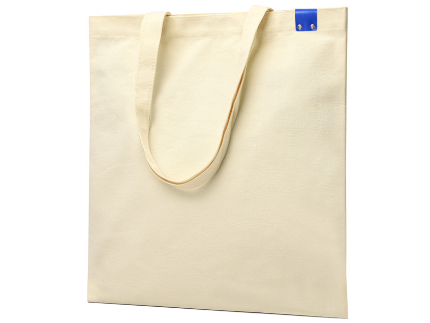 Сумка для покупок IVORY 325 г/м² с PU нашивкой, синий