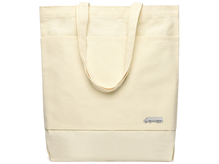 Сумка для покупок JETTA 325 г/м² с шильдом - фура, натуральный