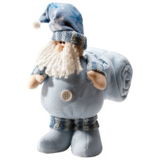 Дед Мороз с пледом, синий..