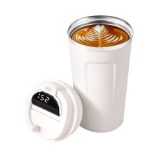 Термокружка Moon с дисплеем, 380мл, белая