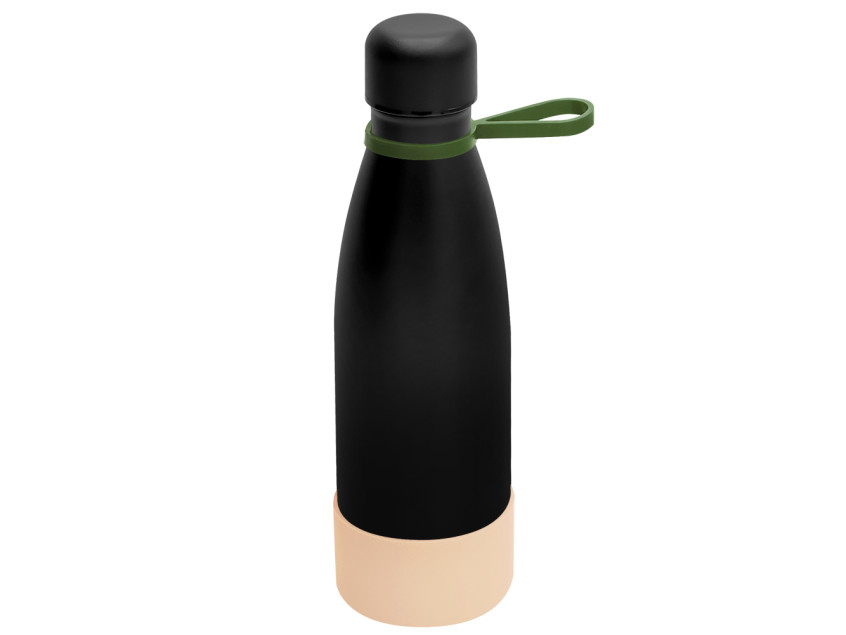 Термобутылка герметичная вакуумная Olivia To Go, чёрный/хаки/бежевый