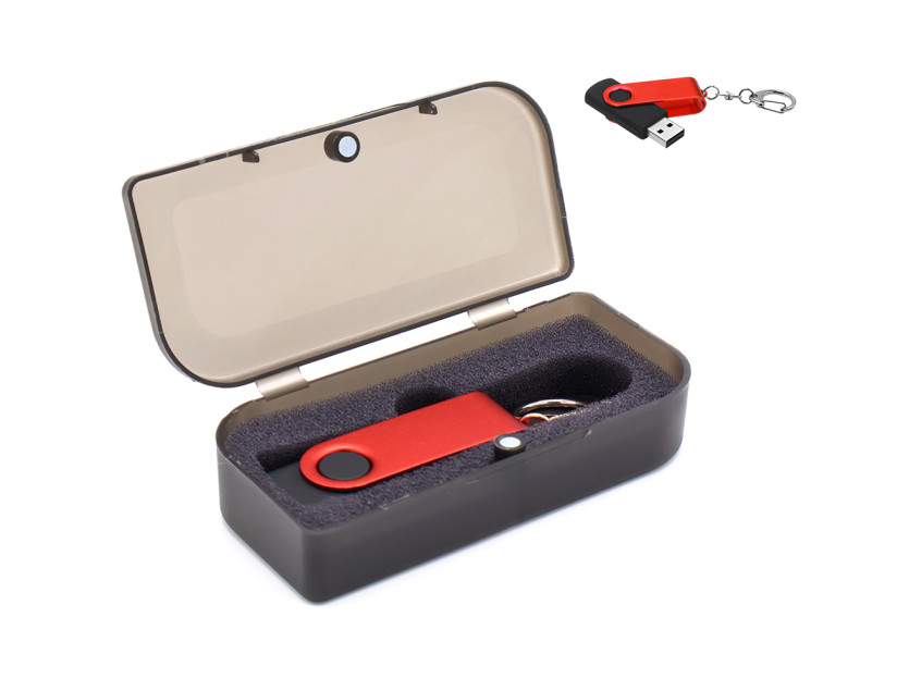 Флешка Twist Color 16 Гб в футляре, красная