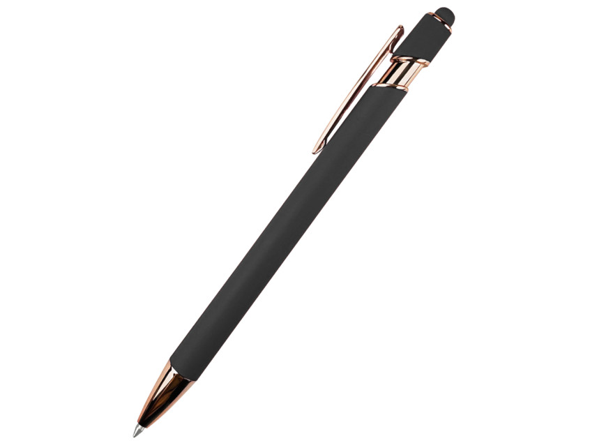 Ручка металлическая Brina софт-тач, серый