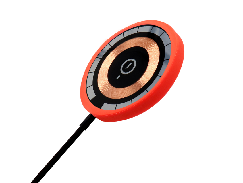 Беспроводное магнитное зарядное устройство Aphia 15W To Go, черный/красный