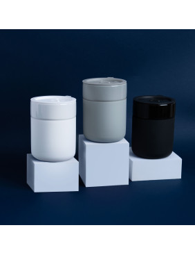 Кружка кермическая Silvia с силиконовой манжетой, серая