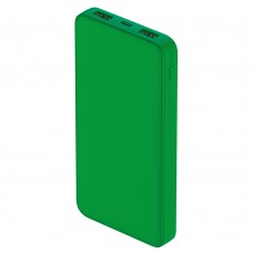 Внешний аккумулятор Polus, 10000 Mah, софт-тач покрытие, зеленый