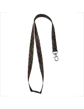 Ланъярд полноцветный Флип с карабином и замком безопасности, 15 мм