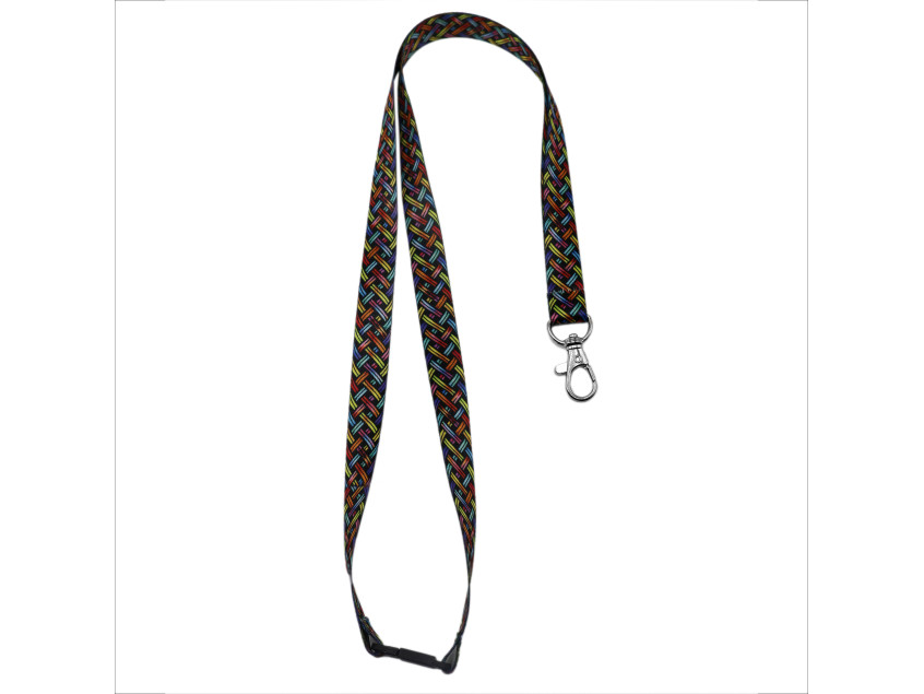 Ланъярд полноцветный Флип с карабином и замком безопасности, 15 мм