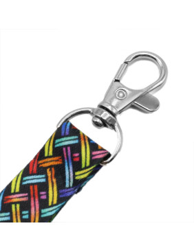 Ланъярд полноцветный Флип с карабином и замком безопасности, 15 мм