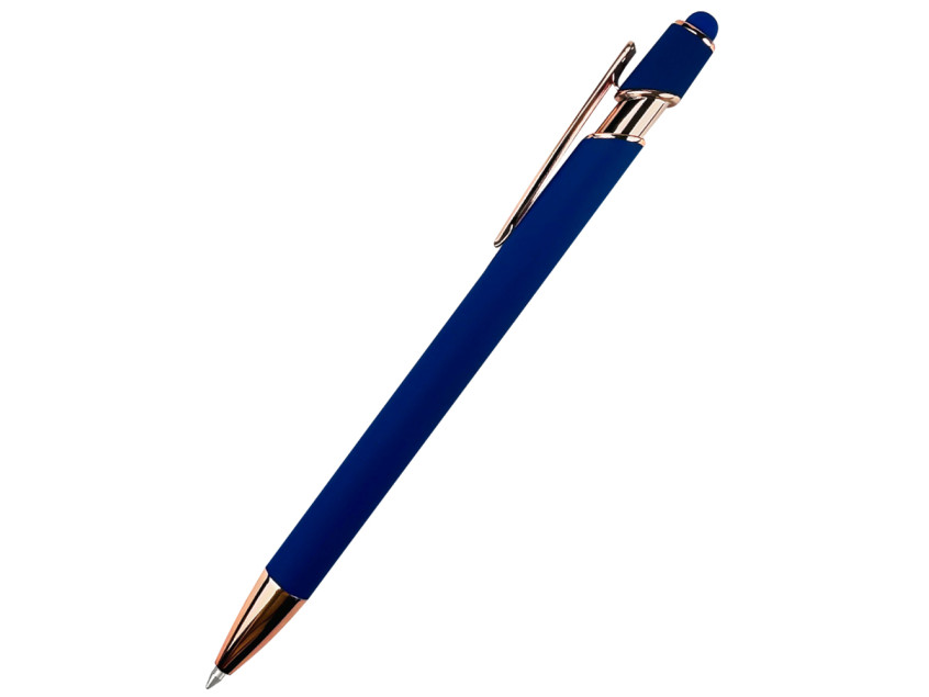 Ручка металлическая Brina софт-тач, синий