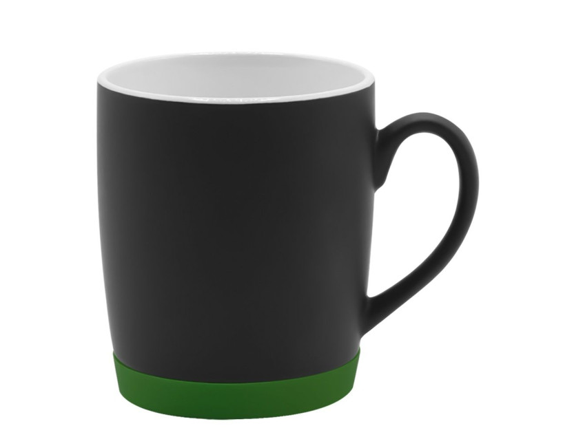 Кружка Make Me To Go, чёрная/бутылочно- зелёная