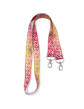 Ланъярд полноцветный Эл с двумя карабинами, 25 мм