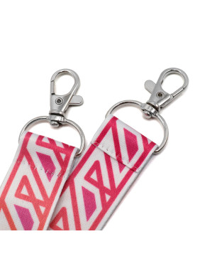 Ланъярд полноцветный Эл с двумя карабинами, 25 мм