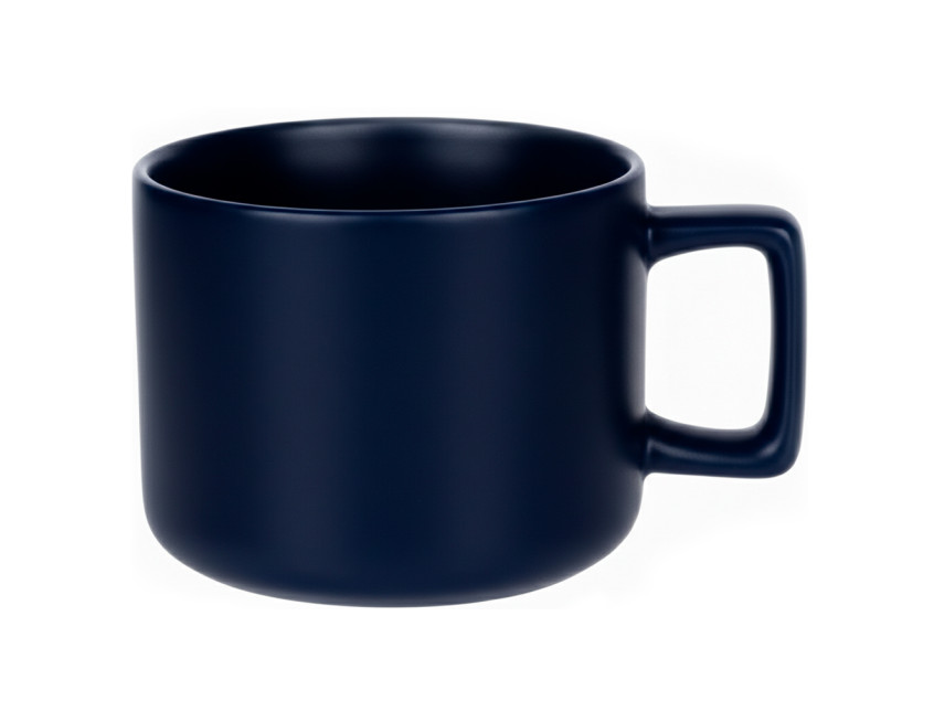 Кружка керамическая Geometry, тёмно-синяя