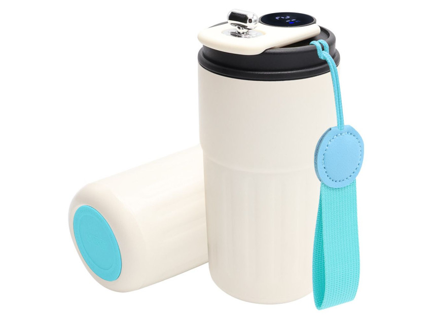 Термокружка Ashly To Go, белая/бирюзовая