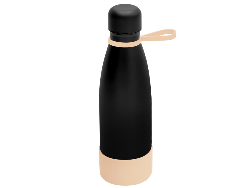 Термобутылка герметичная вакуумная Olivia To Go, чёрный/бежевый