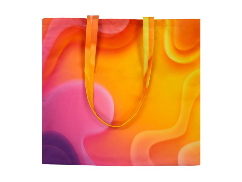 Сумка для покупок Бэгис с полноцветной печатью, длина ручек 70 см