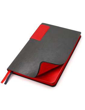 Ежедневник A5 недатированный Molfetta в мягком переплёте, серо-красный