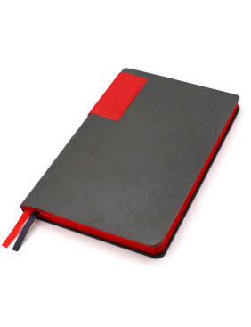 Ежедневник A5 недатированный Molfetta в мягком переплёте, серо-красный