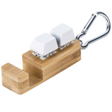 Подставка-брелок для телефона Press c анти-стресс клавишами и карабином, белый