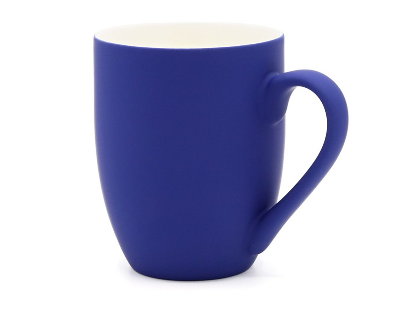 Кружка Elegante, софт-тач, 350мл, темно-синяя