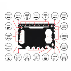 Карта-Мультиинструмент 46в1 Vector, черный 