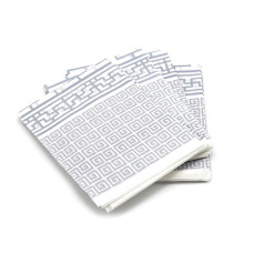 Биоразлагаемая скатерть, бело-серая, набор 5шт