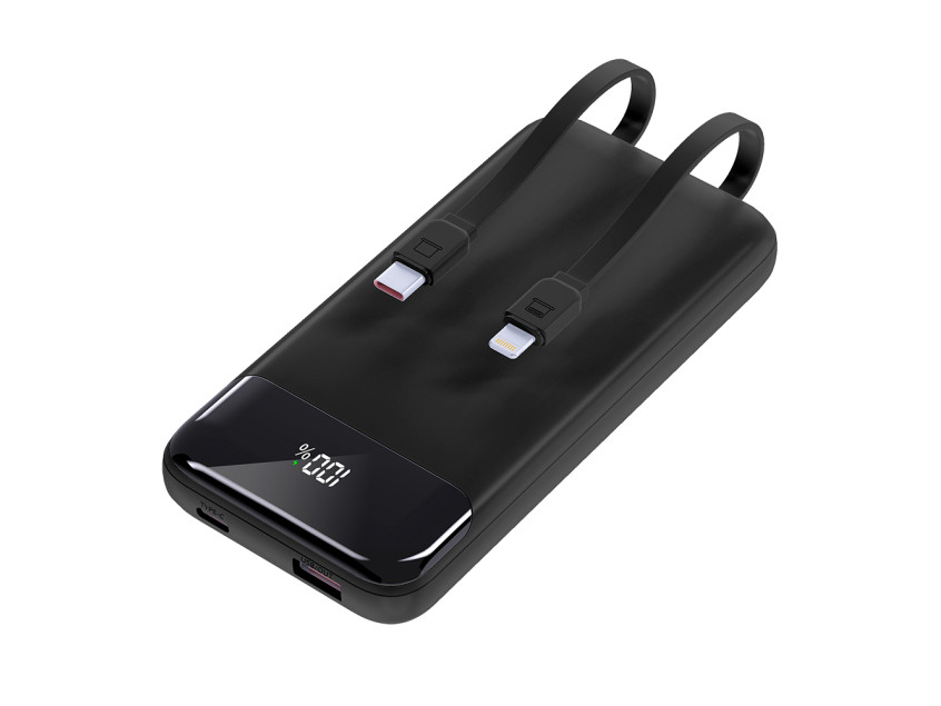 Внешний аккумулятор Nero с быстрой зарядкой (до 22,5W), 10000 mAh, чёрный
