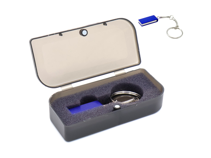 Флешка Slim 16 Гб в футляре, синяя