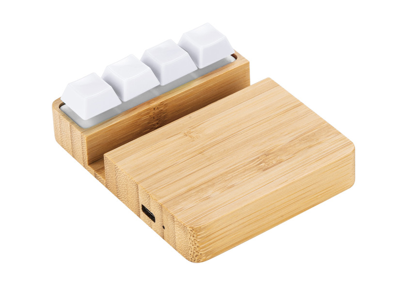 Беспроводное зарядное устройство ClickPad (10W) в виде подставки для телефона, с клавишами анти-стресс, белый