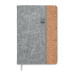 Блокнот А5 в обложке из переработанного войлока RPET и пробки.