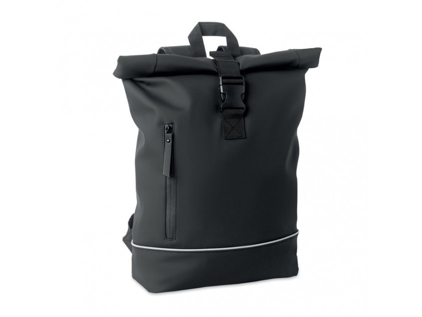 Рюкзак для ноутбука 15" из мягкого полиуретана с застежкой rolltop и светоотражающей полосой