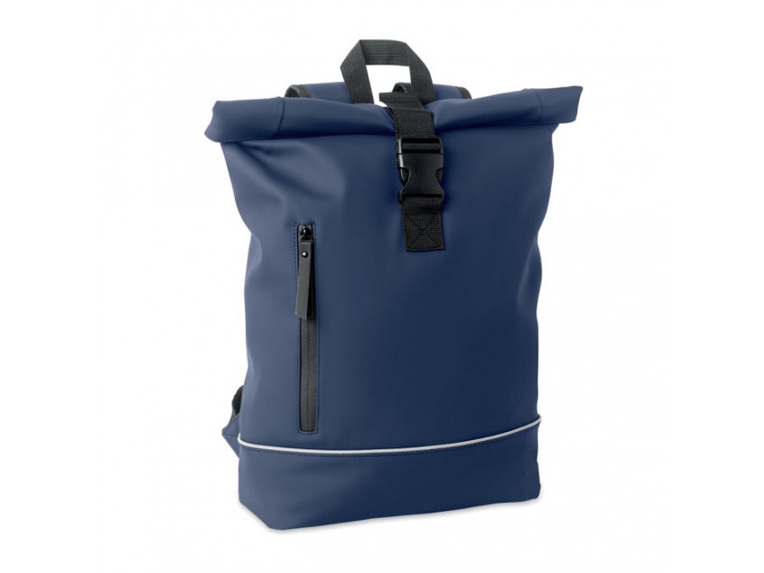 Рюкзак для ноутбука 15" из мягкого полиуретана с застежкой rolltop и светоотражающей полосой