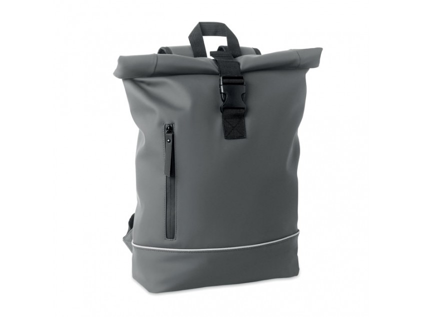 Рюкзак для ноутбука 15" из мягкого полиуретана с застежкой rolltop и светоотражающей полосой