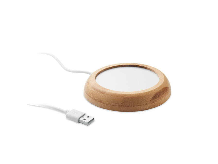 Бамбуковая грелка для кружек с USB