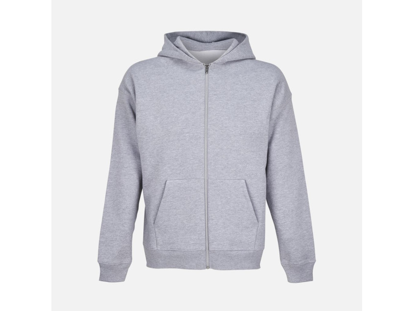 Толстовка унисекс на молнии Jelo, серый меланж