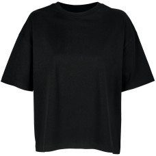 Футболка оверсайз женская Boxy Women, черная Футболка оверсайз женская Boxy Women, черная