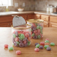 Карамель леденцовая Candy Crush, со вкусом фруктов, с прозрачной крышкой