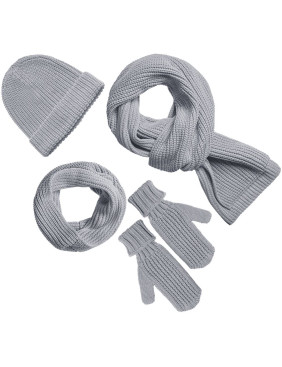 Набор Nordkyn Full Set с шарфом, светло-серый меланж