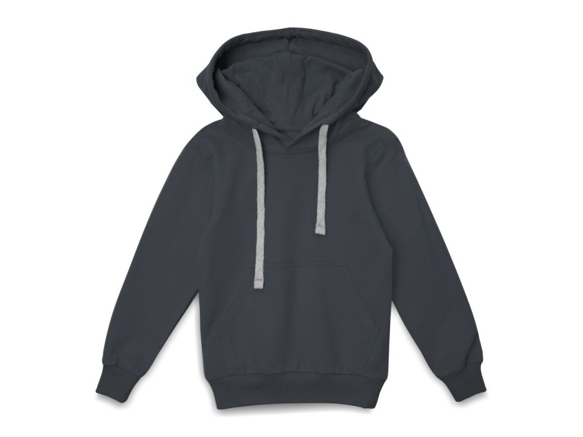 Толстовка с капюшоном детская Kirenga Kids, темно-серая (графит)