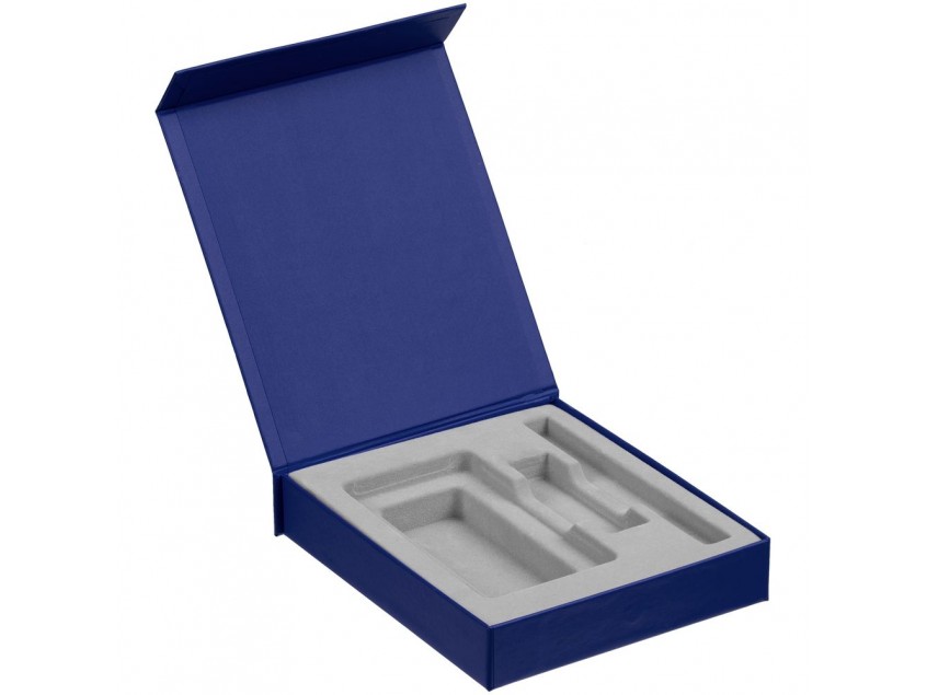 Коробка Latern для аккумулятора 5000 мАч, флешки и ручки, синяя